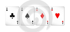 Set of four aces deck of cards