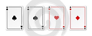 Set of four aces deck of cards