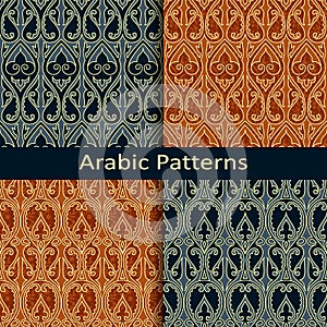 Set of four arabic patterns