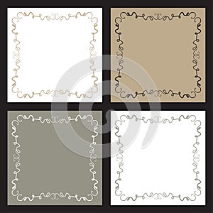 Set of four backgrounds