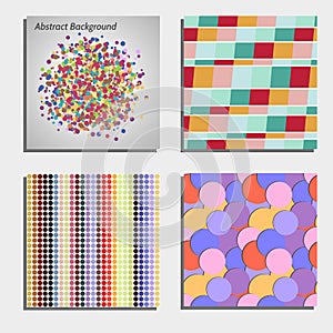 Set of four beautiful abstract backgrounds