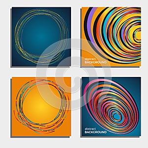 Set of four beautiful abstract backgrounds.