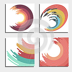 Set of four beautiful abstract backgrounds.