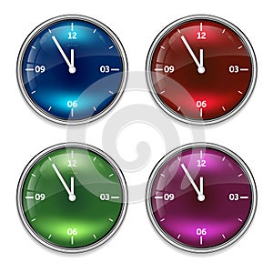 Set of four clock
