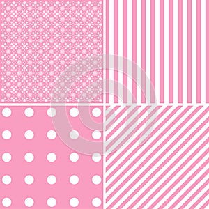 Set of four cute backgrounds.