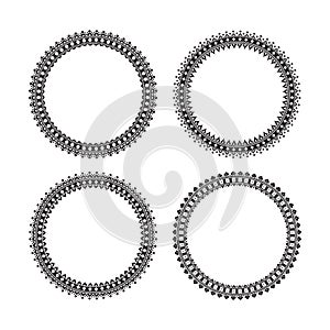 Set of four decorative vector round frames for your design