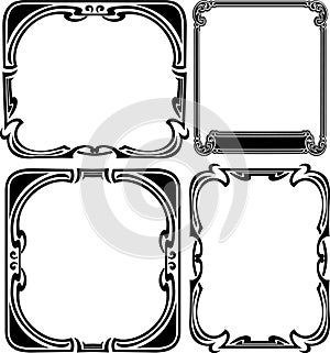 Set Of Four Elegance Baroque Frames