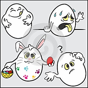 Funny -Easter- eggs, set 4 of 4.