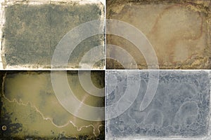 Set of four grunge frame textures