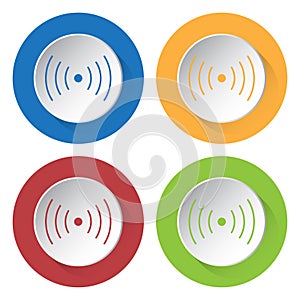 Set of four icons - sound or vibration