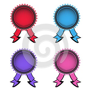 Set of four rosettes