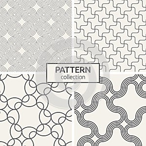 Set of four seamless patterns.