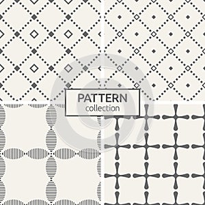 Set of four seamless patterns