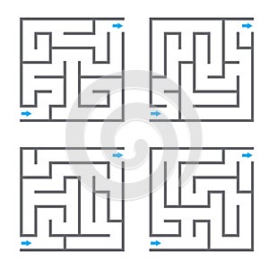 Set of four vector mazes