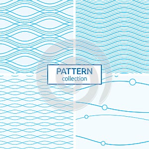 Set of four vector seamless patterns.