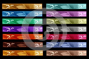 Set of fourteen banners