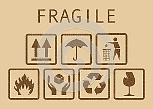 Set of fragile symbols