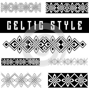 Set of frames in Celtic style.