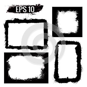 A set of frames in the grunge style. Artistic texture background