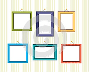 Set of frames for reward and photos in different colors.