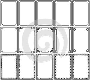 Set of frames vector illustration