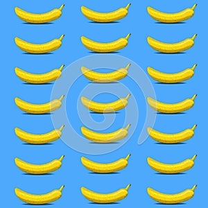 Set of fresh bananas - Illustration