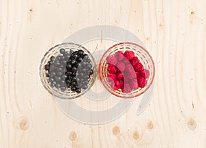 Set fresh berry. Mix summery fruit raspberry, redcurrant, blueberry, blackberry