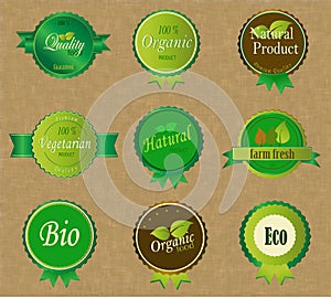 Set of Fresh Organic Labels