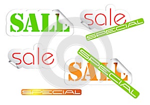 Set of fresh sale labels