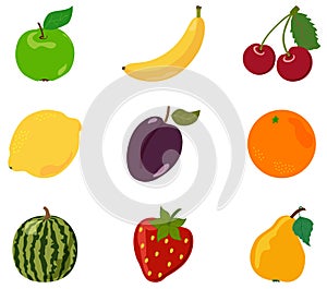 Set fruit, icon