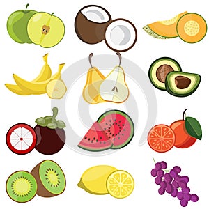 Set of fruit icon