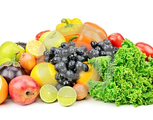 Set fruit and vegetables
