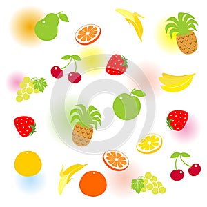 Set of fruits