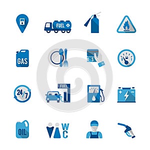 Set of Fuel Station Icon