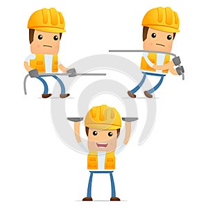 Set of funny cartoon builder