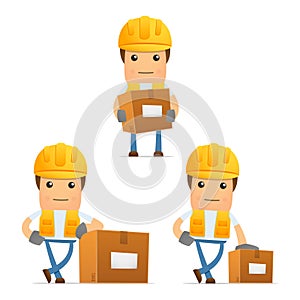 Set of funny cartoon builder