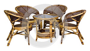 Set of furniture from a rattan