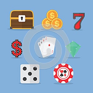 Set of Gambling & Slot Machine Icons