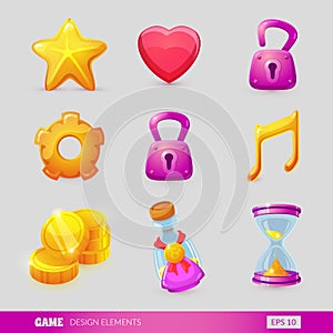 Set with game design elements