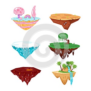 Set of game islands