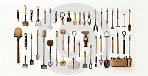 Set of gardening tools, illustrations for mug template 293:151