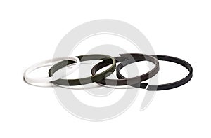 Set of gaskets isolated on white background