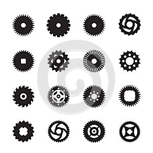 Set of gears. Vector Illustration.