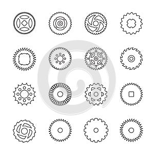 Set of gears. Vector Illustration.