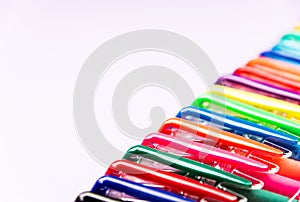 Set of gel pens of various colors