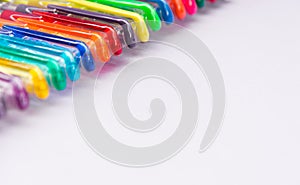 Set of gel pens of various colors