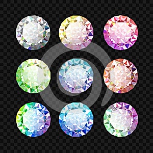 Set of gems. Diamond set