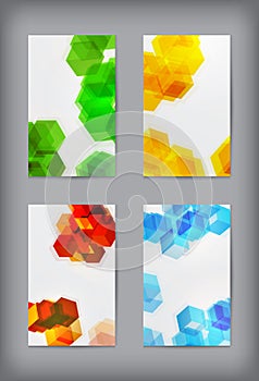 Set of geometric banners for modern design.