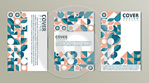 Set of geometric covers. Collection of cool vintage covers. Abstract shapes compositions. vector illustration