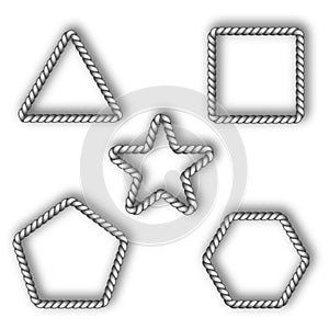 A set of geometric figures